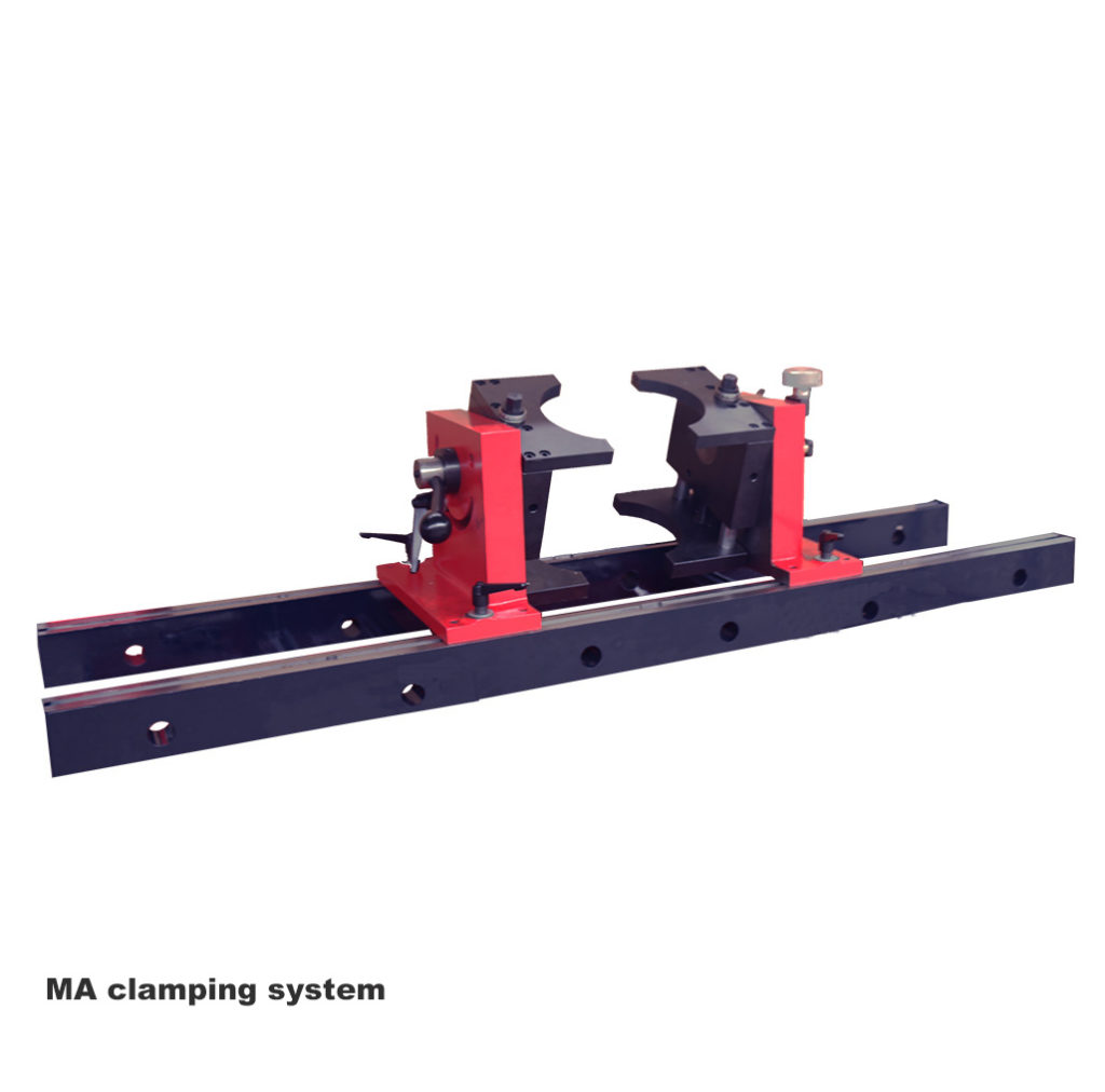 Clamping system for boring machine